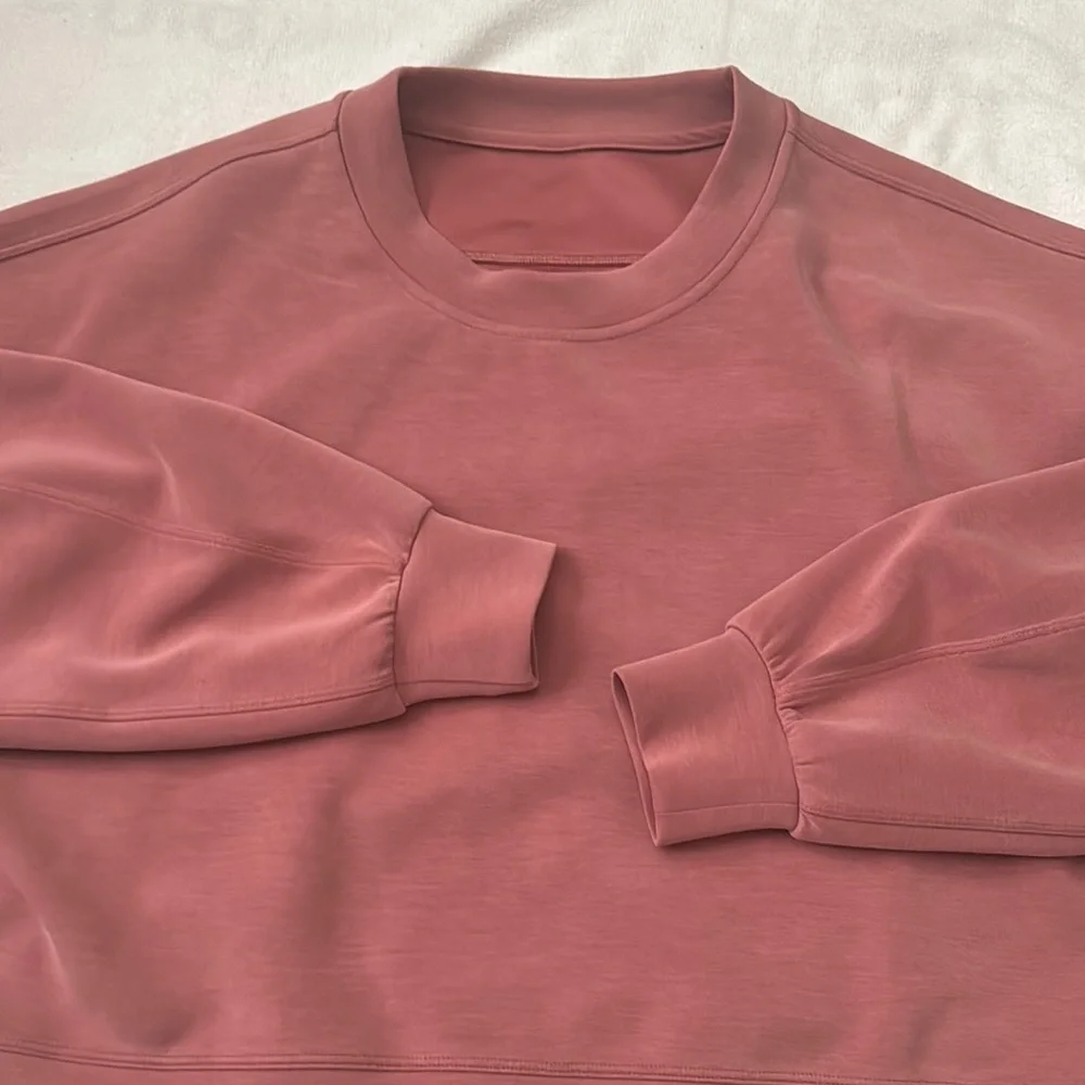 Lululemon Perfectly Oversized Cropped Crew *Softstreme 6/Spiced Chai - Picture 7 of 9